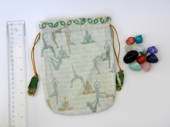 Drawstring Bag Dice, Rune//Tarot, Gadgets, Jewelry 8/"x6/" Blue Velvet// Satin