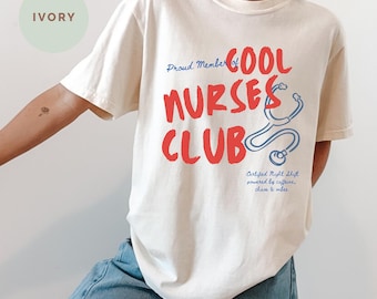 Comfort Colors Nurse Shirt, Cool Nurse Club Shirt, RN Shirt, Nurse Club, Nurse Life Shirt, Nurse Tee, Gift for Nurses, Night Shift Nurse