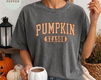 Pumpkin Season Shirt, Pumpkin Shirt, Fall Shirt, Pumpkin Spice Tee, Autumn Shirt, Pumpkin Lover Gift, Cozy Fall Tee, Gingham Fall Shirt