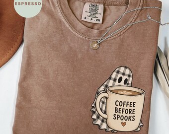 Coffee Before Spooks Shirt, Halloween Shirt, Spooky Season Shirt, Halloween Coffee Shirt, Funny Halloween Shirt, Coffee Lover Gift