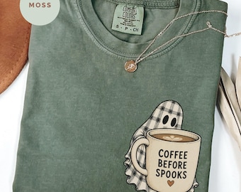 Coffee Before Spooks Shirt, Halloween Shirt, Spooky Season Shirt, Halloween Coffee Shirt, Funny Halloween Shirt, Coffee Lover Gift