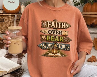Thanksgiving Comfort Color Shirt, Harvest Shirt, Christian Shirt, Fall Shirt, Faith Shirt, Grateful Shirt, Fall Christian Gift