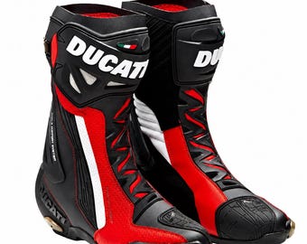 Ducati Corse V5 Air Racing Boots – Motorcycle Touring, Street Riding, Summer Protection