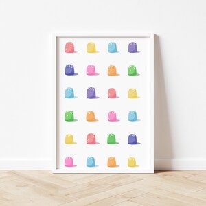 Minimalist Rainbow Gumdrop Candy Digital Print