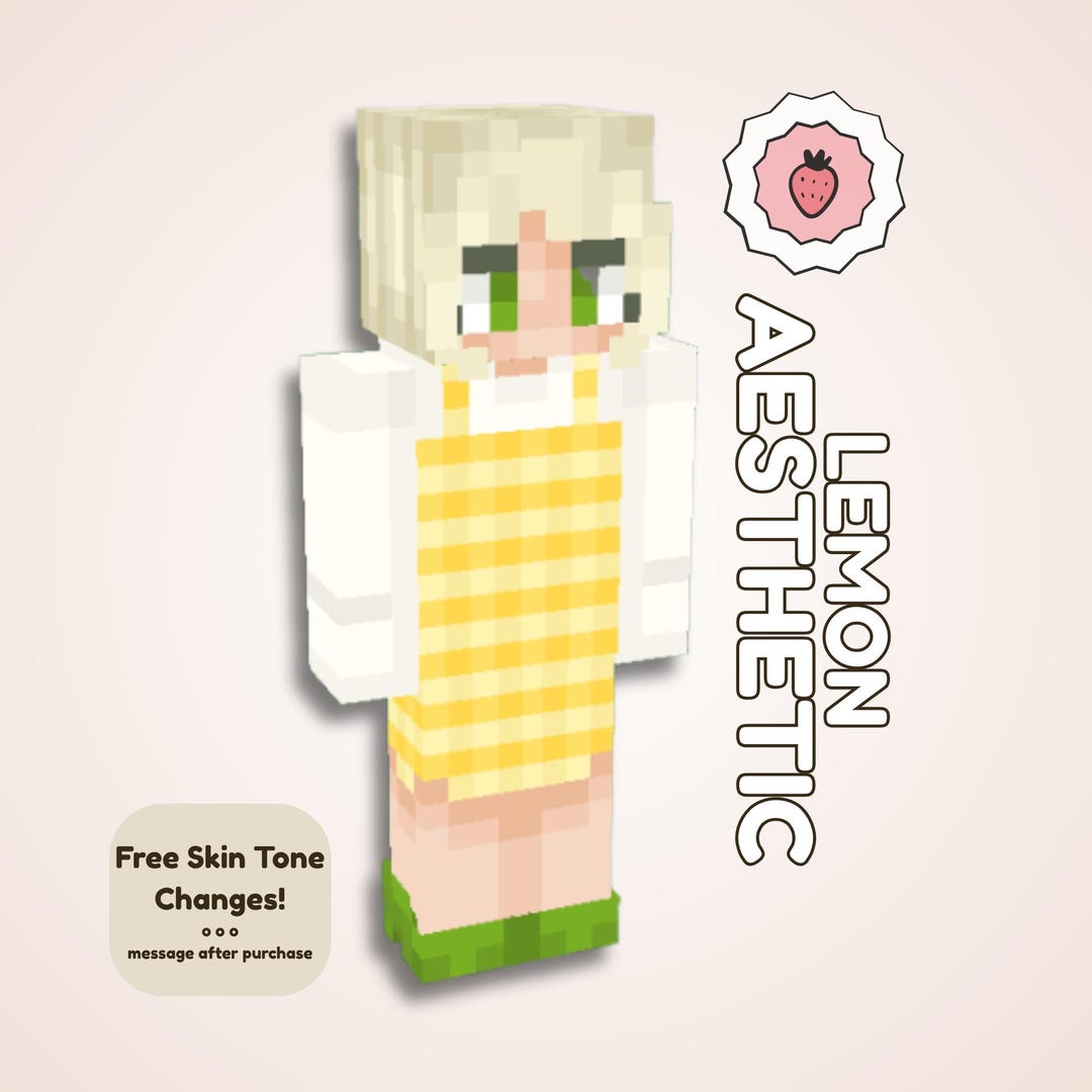 Lemon Girl Minecraft Skin | Cute Aesthetic Skin, Yellow Sundress Outfit ...