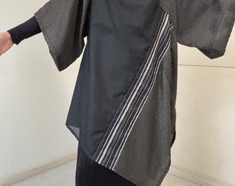 Abito/tunica kimono fatto a mano e riciclato #429