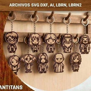 Pack de 10 figuras de escuela de magos/ Laser cut, Vector SVG,DXF, ai, lbrn, lbrn2 / Fan Art / descarga digital / arte vectorial / tallado