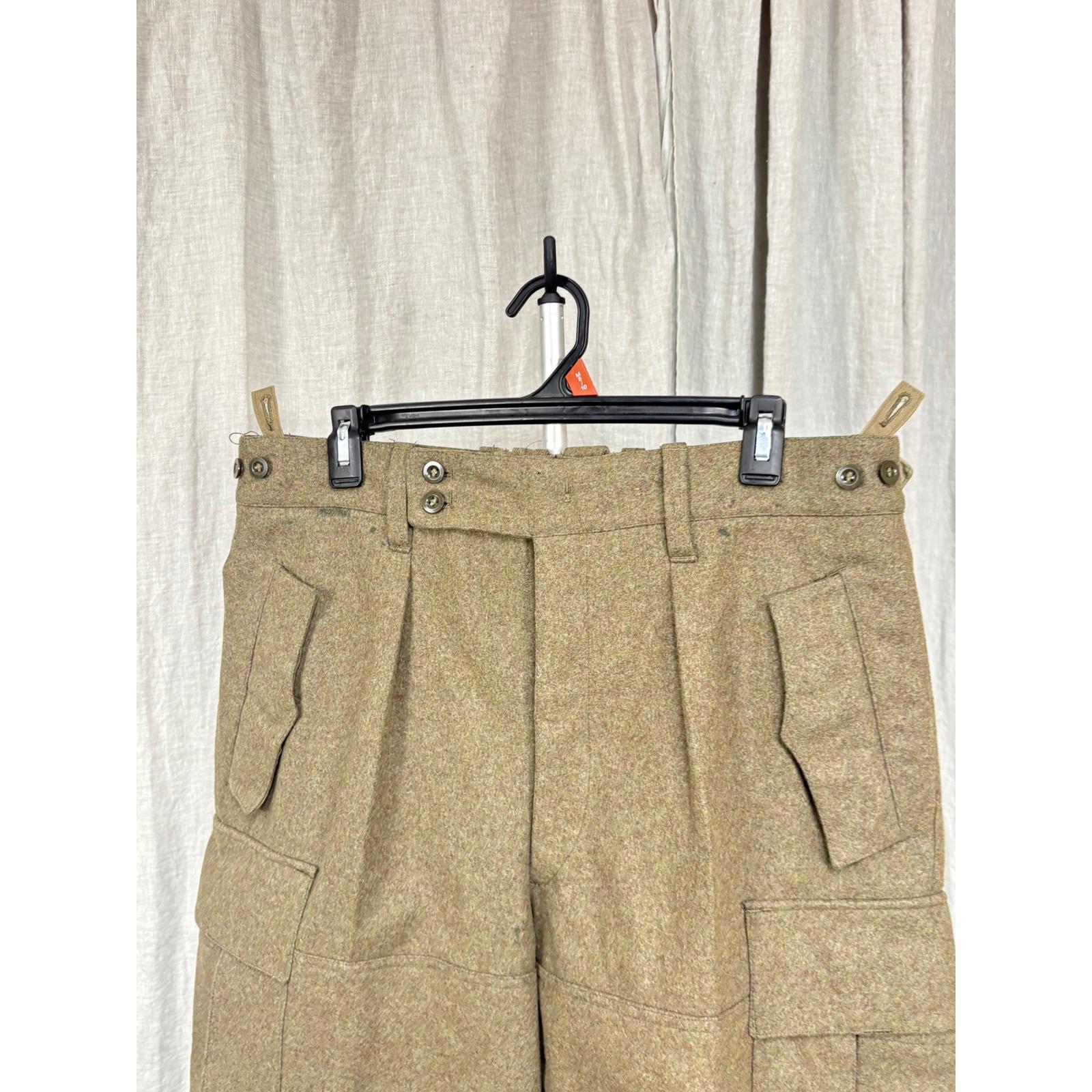 Vintage 1964 West German Military Wool Pants Alois Heiss KG Olive