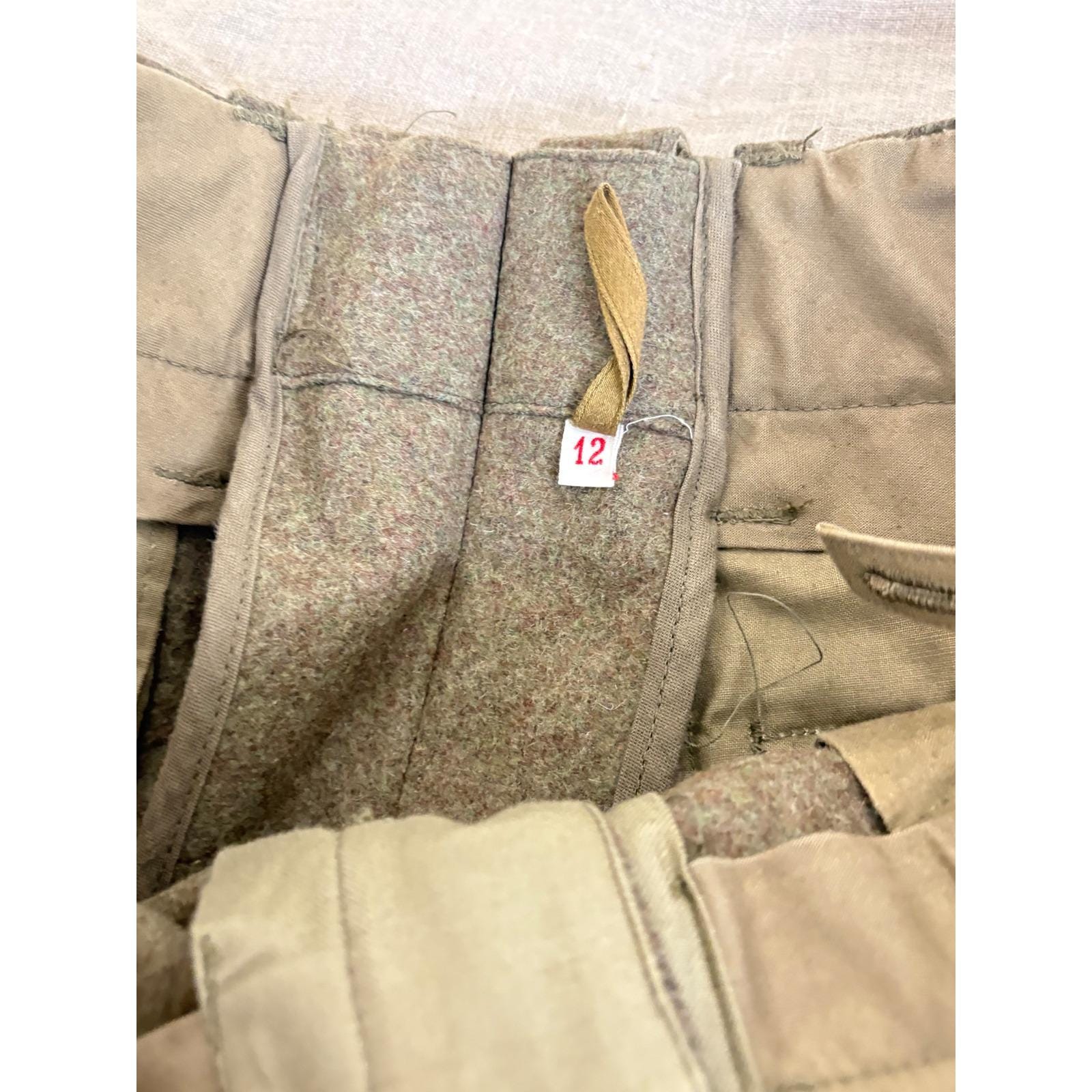 Vintage 1964 West German Military Wool Pants Alois Heiss KG Olive