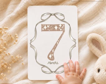 Month Numbers 1-12 Printable | First Year Photo Props | Nursery Keepsake Download