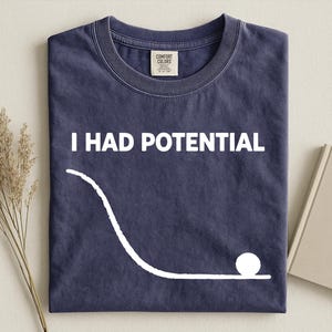 I Had Potential Shirt Comfort Colors Tee Funny Minimal Shirt Relatable Humor Graphic Tee Oversized Vintage T Shirt