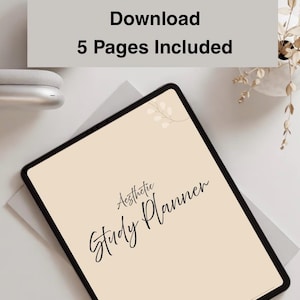 Aestetic Study Plabner Bubdle | Printable PDF | Student Planner Exam und Assignment Tracker | Minimalist Planner | Digital Download