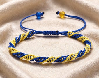 Braided Friendship Bracelet, Adjustable Woven Cord Bracelet, Handmade String Jewelry, Boho Surfer Bracelet, Gift for Best Friend