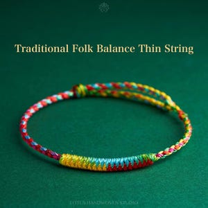 Pulsera de hilo rojo de cinco colores, pulsera de protección de la suerte, joyería minimalista ajustable con cordón, regalo a juego para padres e hijos.