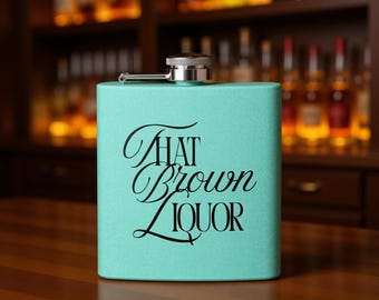 6oz Stainless Steel Flask Hipster Barware Bridal Bridesmaid Gift
