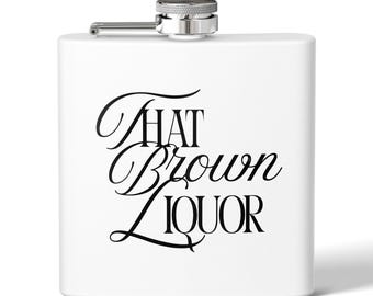 Petaca de acero inoxidable de 177 ml (6 oz) estilo hipster, ideal para fiestas de bodas y damas de honor.