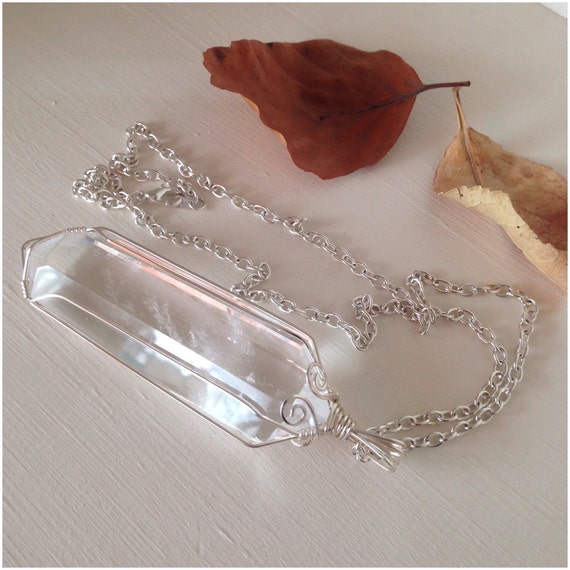 Items similar to Wire Wrapped Quartz Point Pendant on Etsy