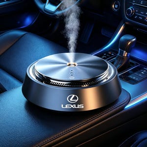 Humidificador y ambientador para coche Lexus Smart, difusor de aromaterapia con alimentación USB, eliminador de olores en spray con logotipo de Lexus.