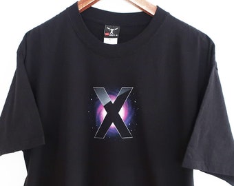 Apple t shirt / Mac t shirt / 2000s black Apple iMac OSX beefy cotton  promo t shirt Large