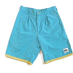 Quiksilver short / korte broek jaren 80 / lange Quiksilver katoenen skater surfer shorts jaren 80 27