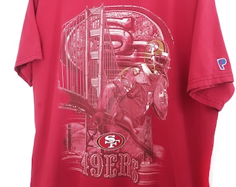 vintage 49ers shirt / San Francisco shirt / 1990s Pro Line San Francisco 49ers bay bridge Super Bowl cotton shirt XL