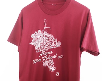 vintage wine shirt / Arizona t shirt / 1980s Arizona Wine Festival grapes vineyard t shirt Medium