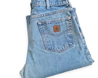 Carhartt vintage / Vaqueros Carhartt / Pantalones de trabajo holgados de mezclilla Carhartt de los años 90, talla 34