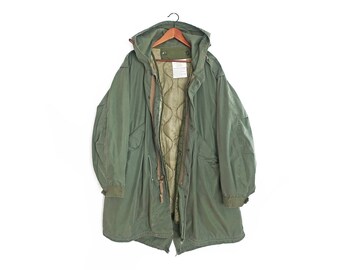 alpha industries mod 60's fur hood military m65 fishtail parka coat olive