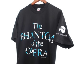 90s The Phantom of the Opera Tシャツ ブラック Phantom of the Opera Shirt / 90s T Shirt / 1990s Phantom of