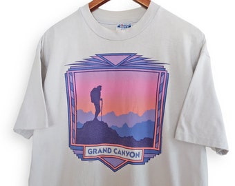 vintage Grand Canyon shirt / hiking t shirt / 1980s Grand Canyon hiking camping outdoors shirt Hanes XL