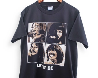 vintage Beatles shirt / 90s band shirt / 1990s The Beatles Let It Be album band t shirt single stitch Medium