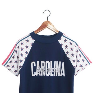 Velva Sheen t shirt / Carolina Tar Heels / 70s t shirt / 1970s Stars and Stripes Carolina Tar Heels shirt Medium image 1