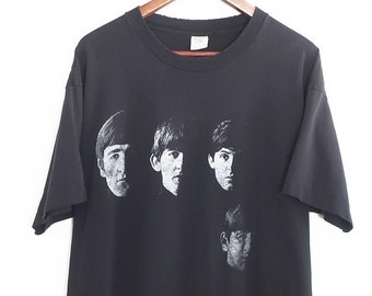 vintage Beatles shirt / 90s band shirt / 1990s The Beatles Meet the Beatles black single stitch faded band t shirt XL