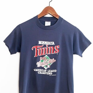 Vintage Minnesota Twins World Series Champs T-Shirt Size Large 1987 80 –  Throwback Vault