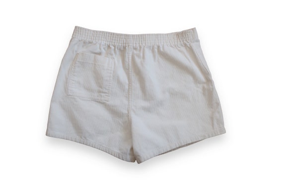 vintage shorts / corduroy shorts / 1980s white el… - image 3