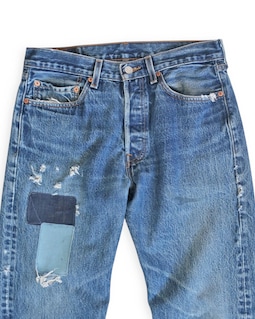 Vintage Levis 501 / Ripped Knee Jeans / Y2K Levis 501 Distressed 