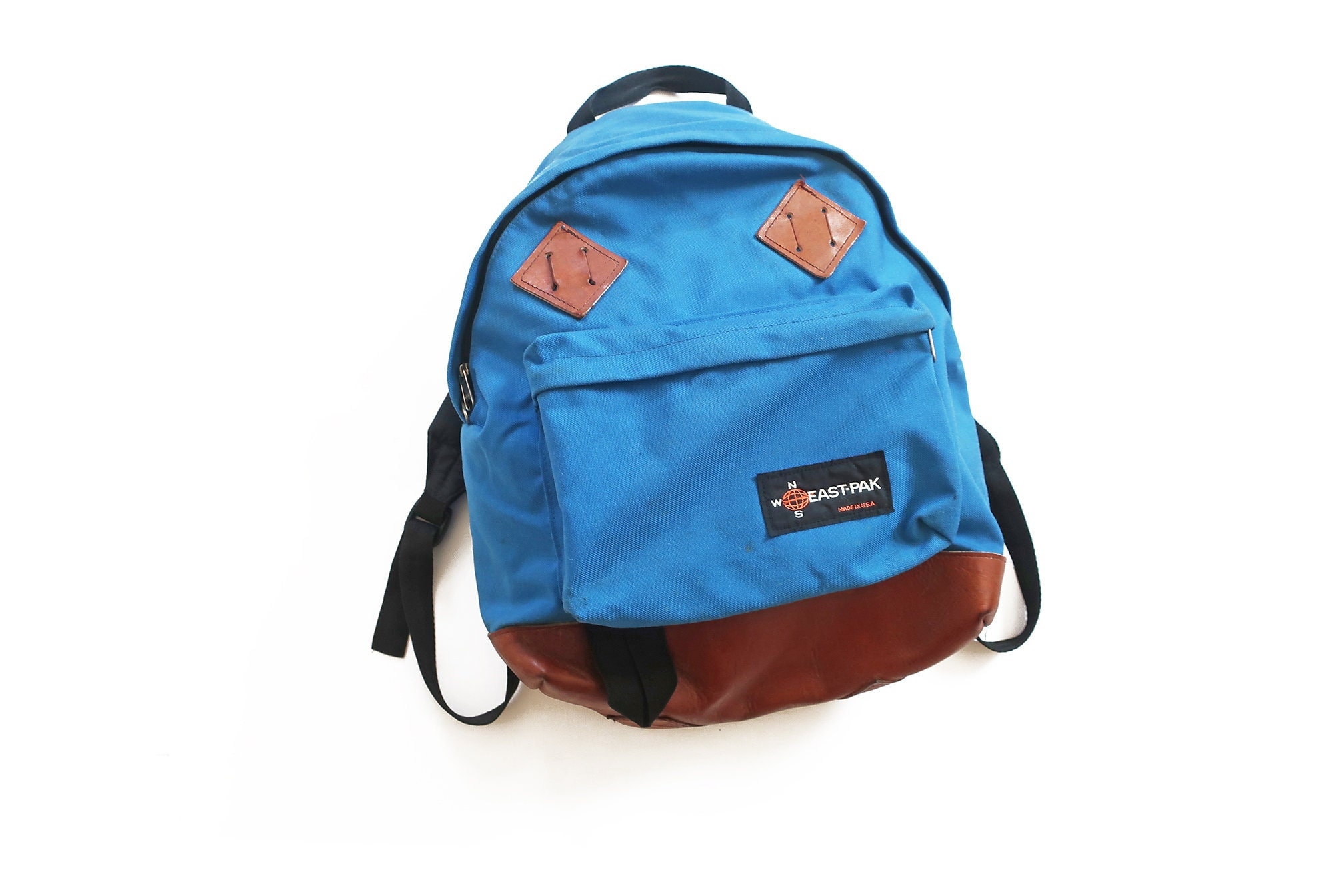 compressie vluchtelingen knoflook Vintage rugzak / Eastpak rugzak / 1980s Made in USA blauwe - Etsy Nederland