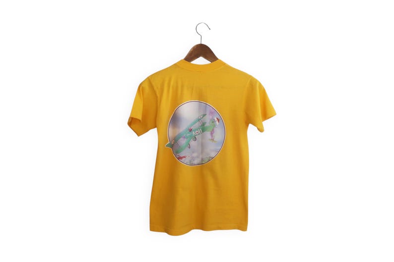 Vintage surfskjorta / 70-tals t-shirt / 1970-tals Hawaii Surfer gul bomullsaloha t-shirt XS bild 4