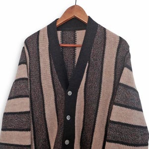 Cardigan Vintage 60s Fruit Of The Loom - Rayures Candy - Taille M USA - Occasion Très Bon État