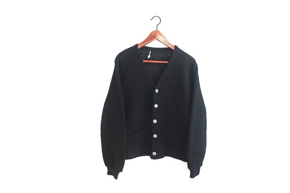 vintage cardigan / grandpa cardigan / fuzzy cardig
