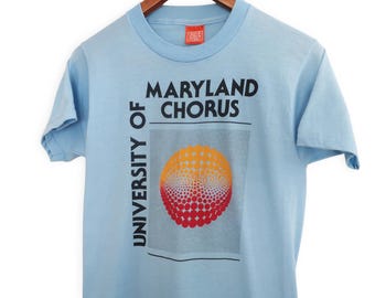 maglietta vintage / maglietta Maryland / maglietta anni '80 Screen Stars University of Maryland Chorus piccola