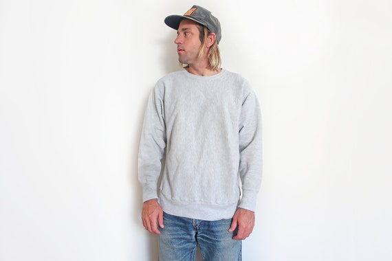 reverse weave sweatshirt / blank sweatshirt / 199… - image 2