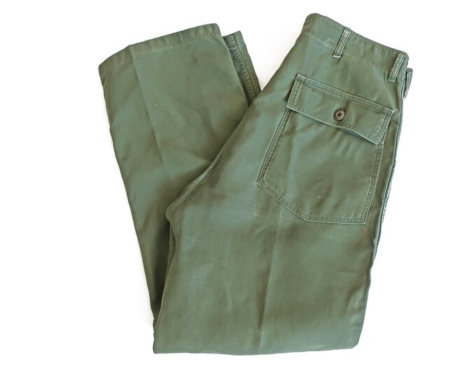 Vintage Army Pants / OG 107 Pants / 1960s Cotton Sateen OG 107 Etsy