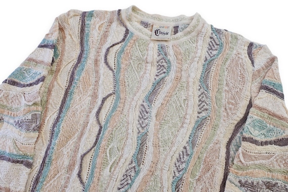 coogi classic 3Dニット　90s 90s Coogi Style 3D Knit Sweater - Large – Flying Apple Vintage