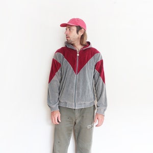 Givenchy jacket / velour track jacket / 1980s Givenchy velour track jacket hoodie Medium image 2