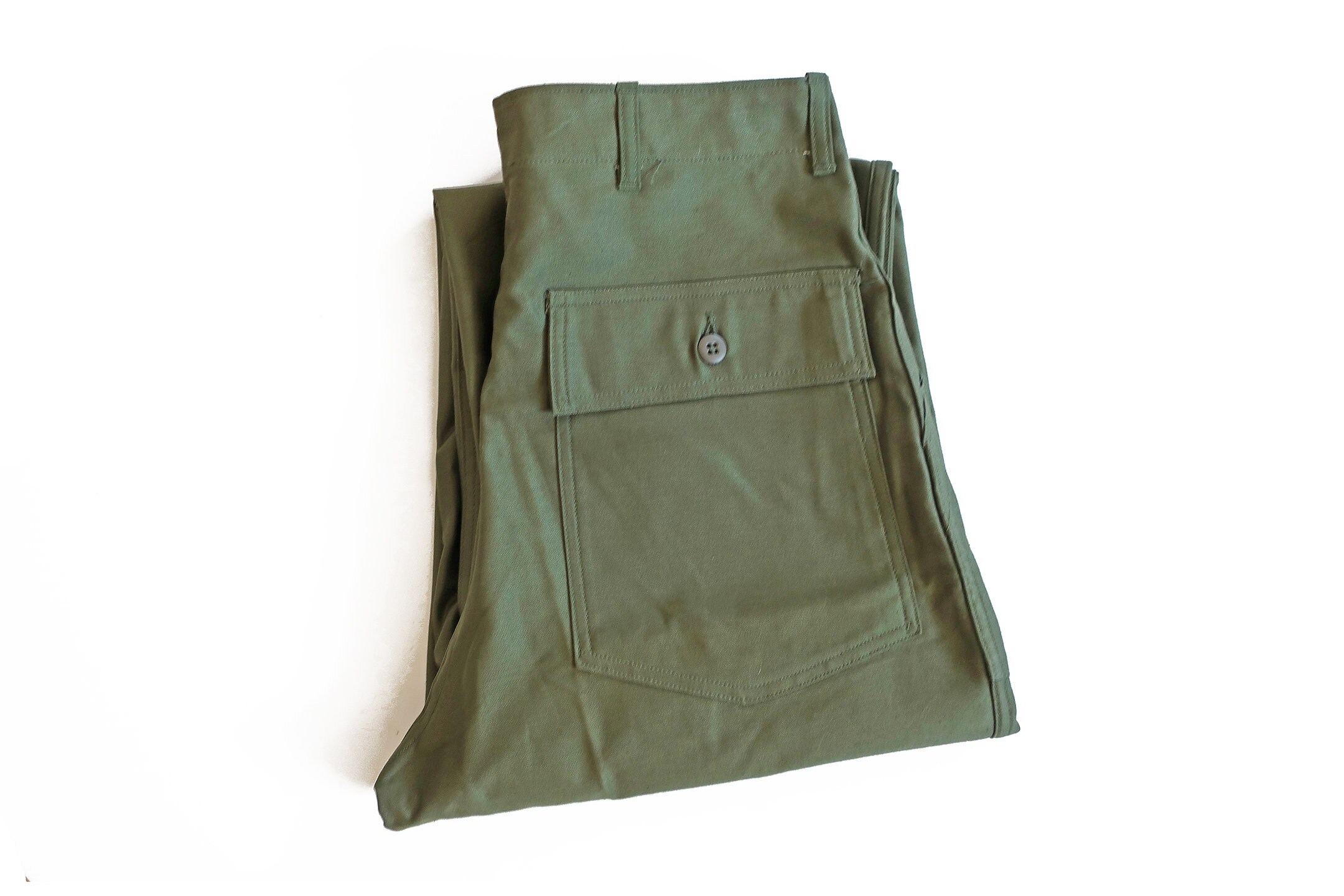 Vintage Army Pants / OG 107 Pants / 1960s Deadstock Cotton