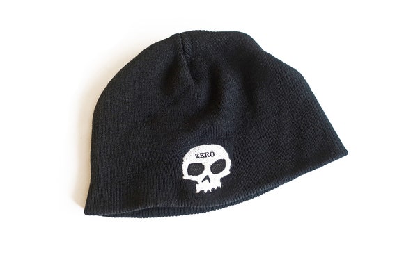 vintage beanie / Zero skull beanie / 90s skateboar