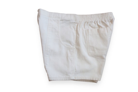 vintage shorts / corduroy shorts / 1980s white el… - image 2