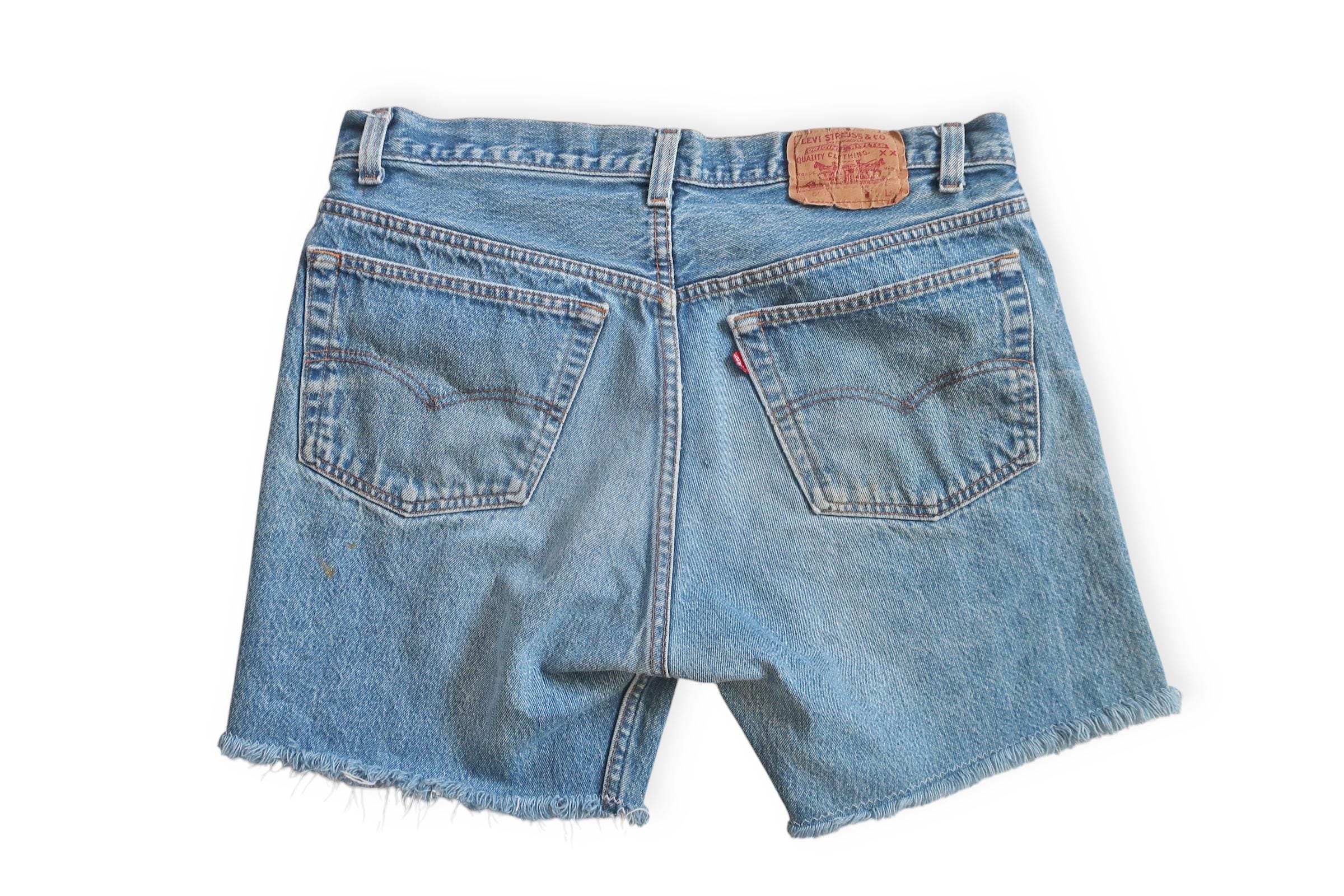 90s USA製 Levis501 cutoff short denim Vintage Levis Shorts / 90s Jorts / 1990s Levis 501 Cut off