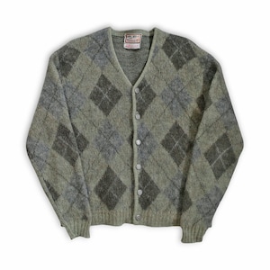 Argyle Cardigan Vintage Mens - Etsy